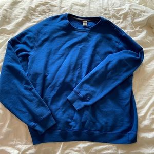 blue crewneck